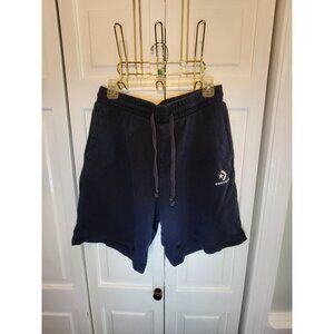 Men's Navy Converse Knit Shorts Drawstring M Embroidered Activewear Athleisure